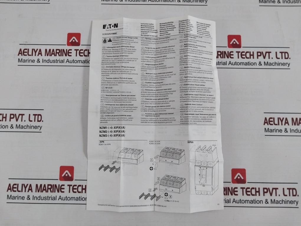 Eaton Nzm2-xipa Molded Case Circuit Breaker Accessory Box (1 Box= 3 Pcs)