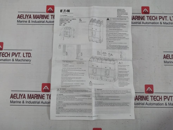 Eaton Nzmb1-a100 Circuit Breaker 50/60Hz