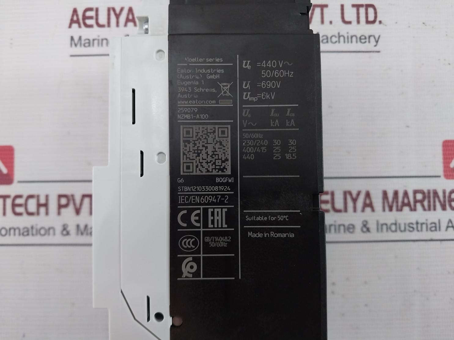 Eaton Nzmb1-a100 Circuit Breaker 50/60Hz