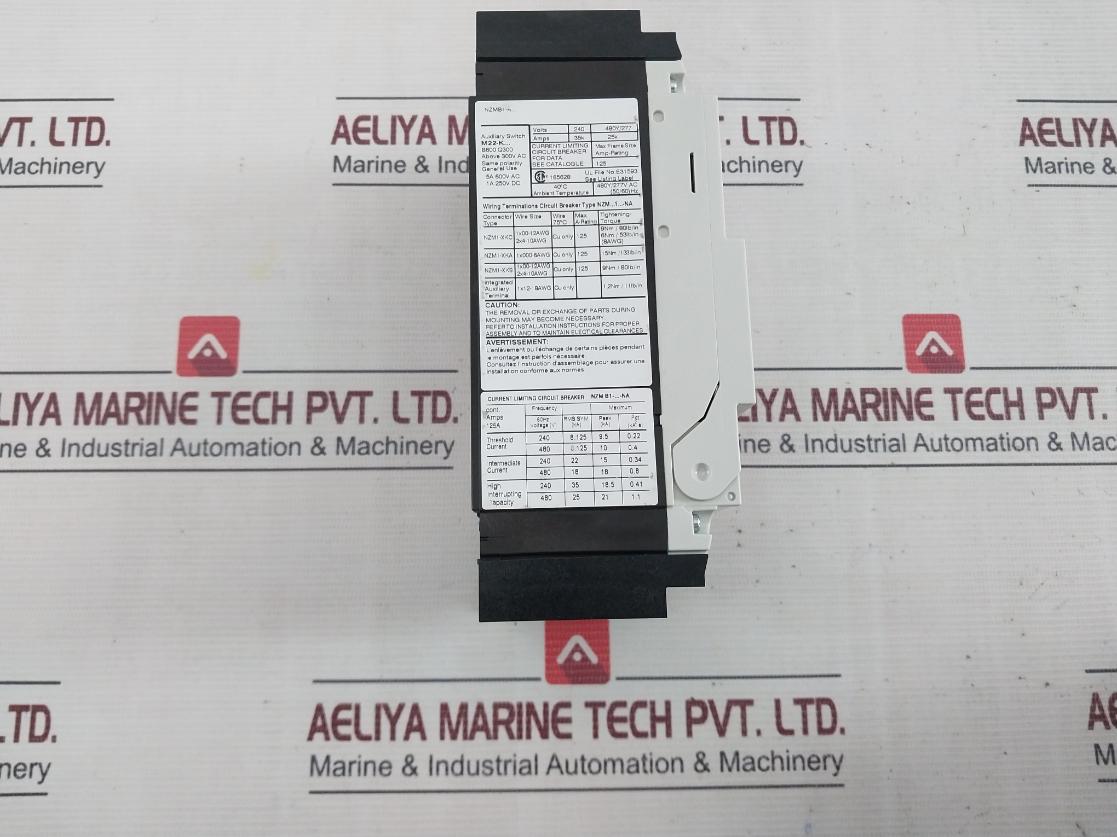 Eaton Nzmb1-a125-na Molded Case Circuit Breaker B600 Q300 300Vac 480Y/277Vac