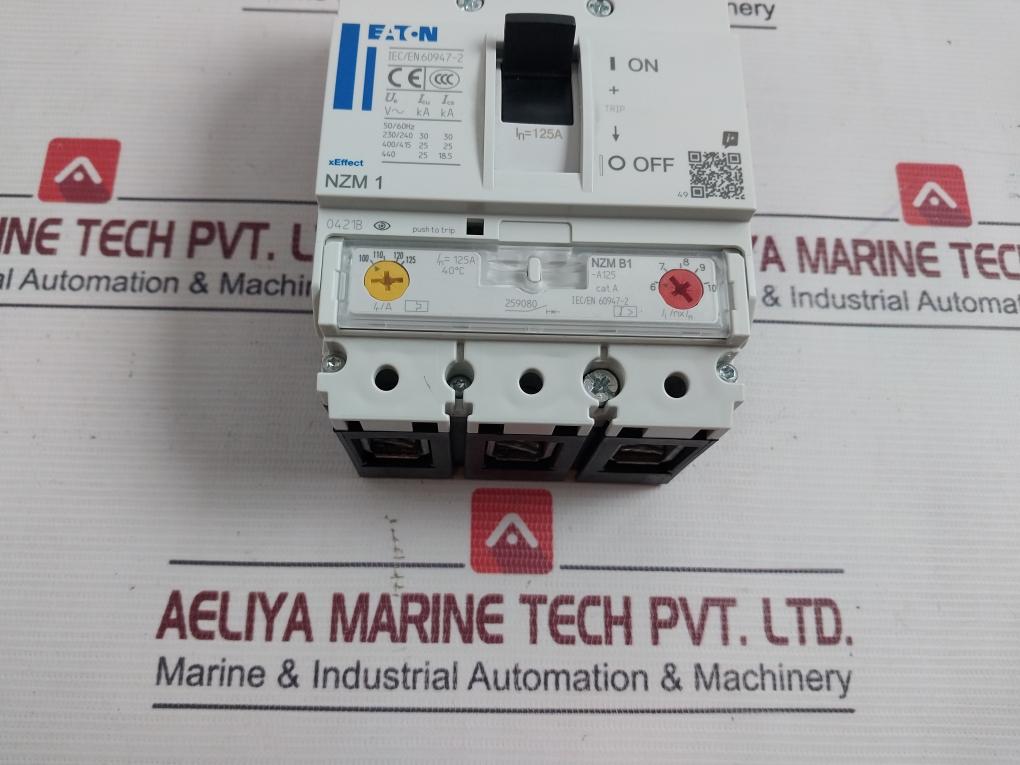 Eaton Nzmb1-a125 3-pole Moeller Series Molded Case Circuit Breaker