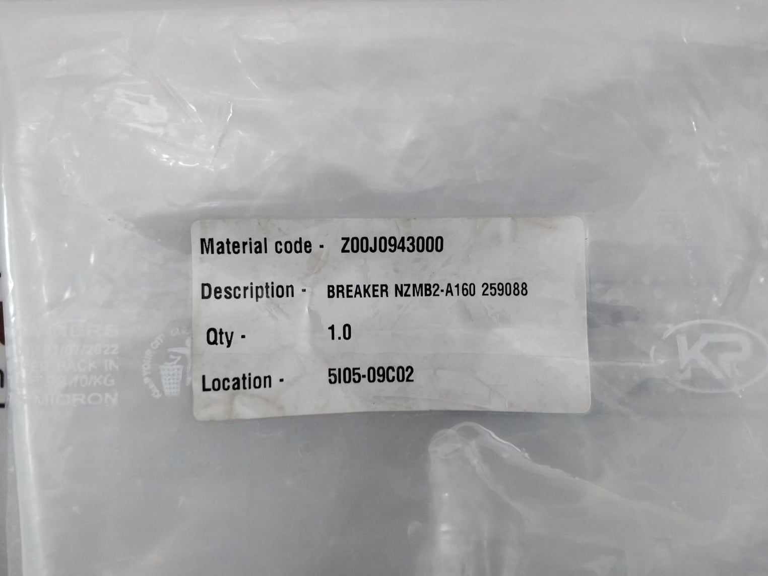 Eaton Nzmb2-a160 Complete Molded Case Circuit Breaker 50/60Hz 125-160A Ir/A