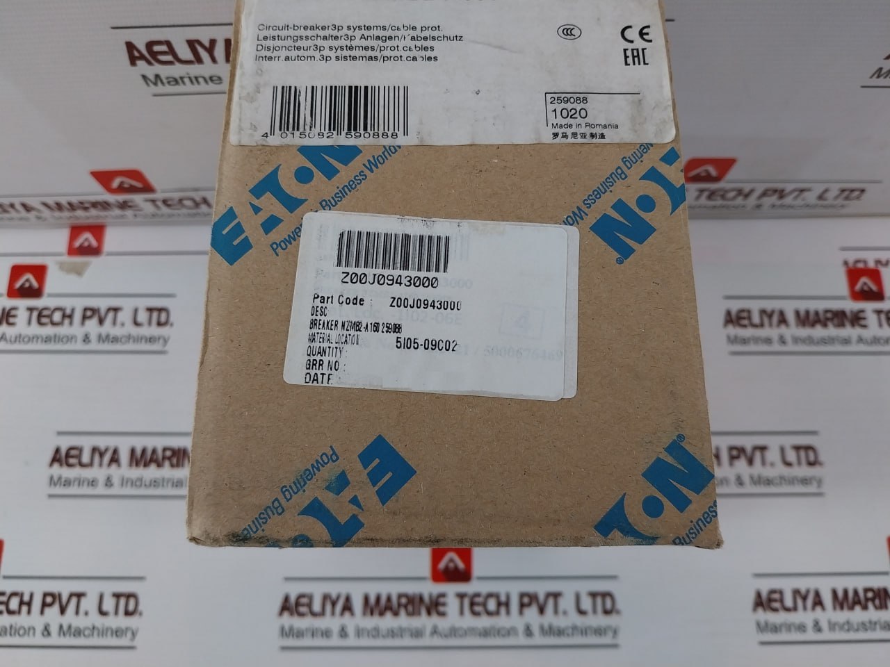Eaton Nzmb2-a160 Moeller Series 3P Circuit Breaker 160A 440V 690V Iec/En 60947-2