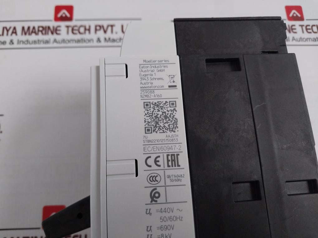 Eaton Nzmb2-a160 Moeller Series 3P Circuit Breaker Z00J0943000 160A 440V 50/60Hz