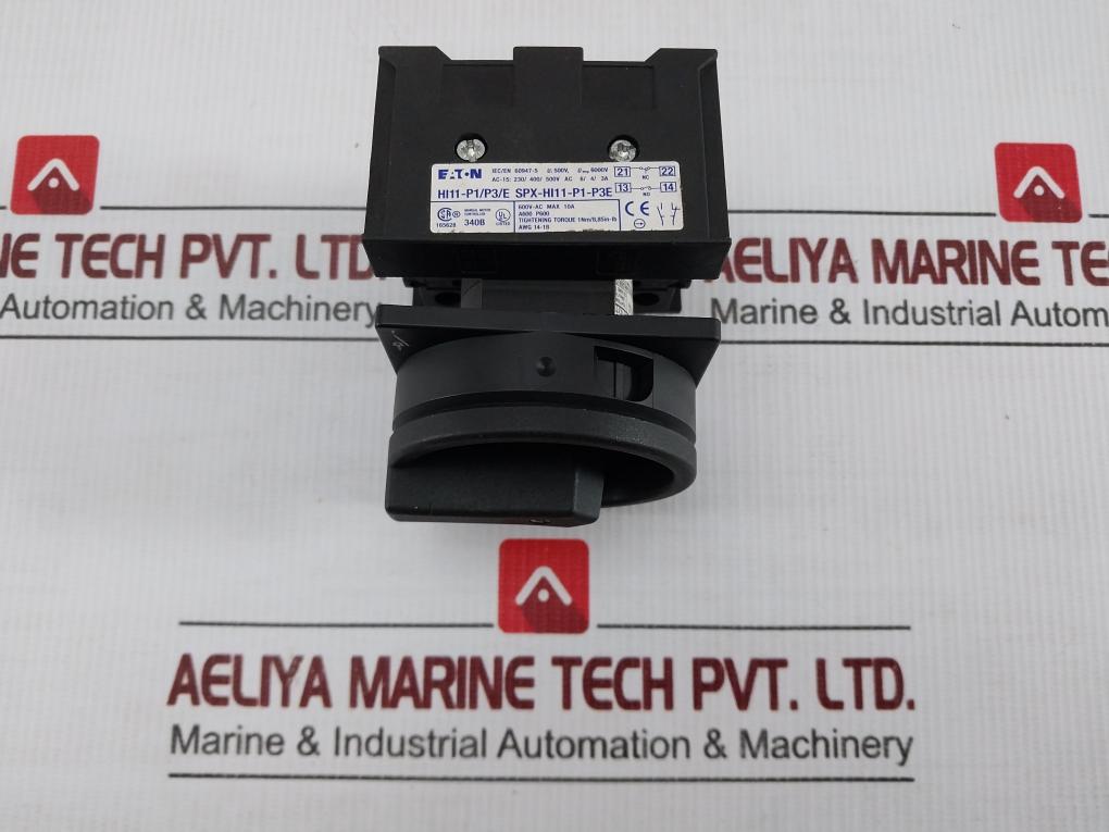 Eaton 3-pole Flush Isolator Switch 20Amp 600Vac 50/60Hz P1-25/Ea/Svb-sw/Hi11