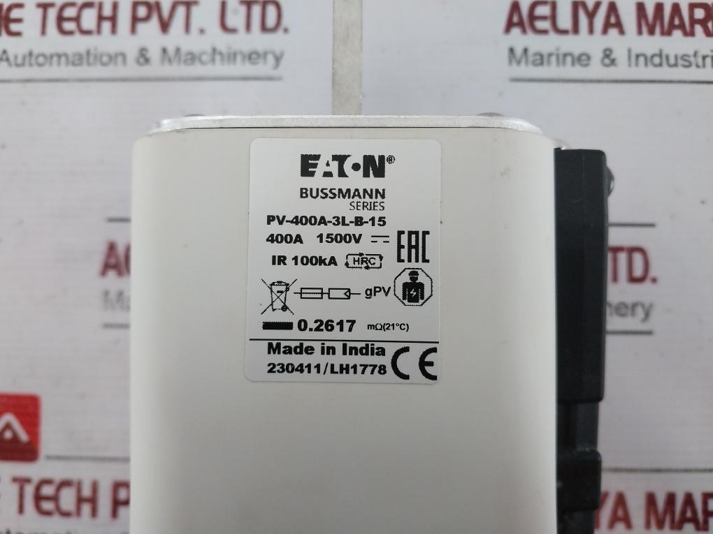 Eaton Pv-400A-3L-b-15 Bussmann Series Photovoltaic Fuse 1500V Ir 100Ka