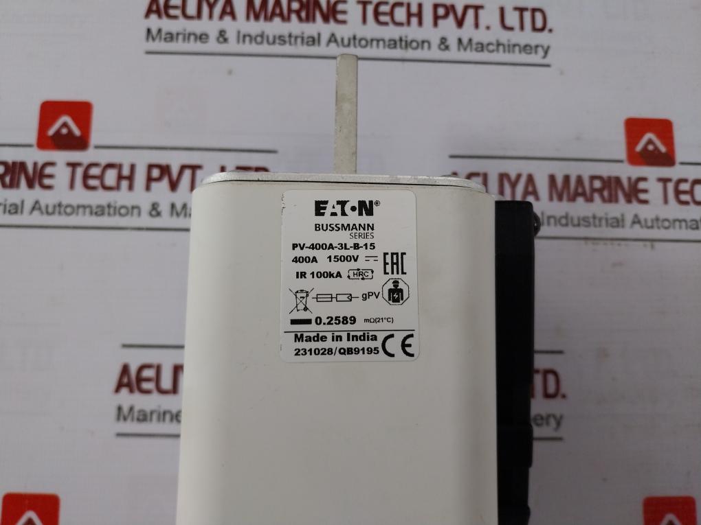 Eaton Pv-400A-3L-b-15 Bussmann Series Photovoltaic Fuse 400A 100Ka 1500V 231028