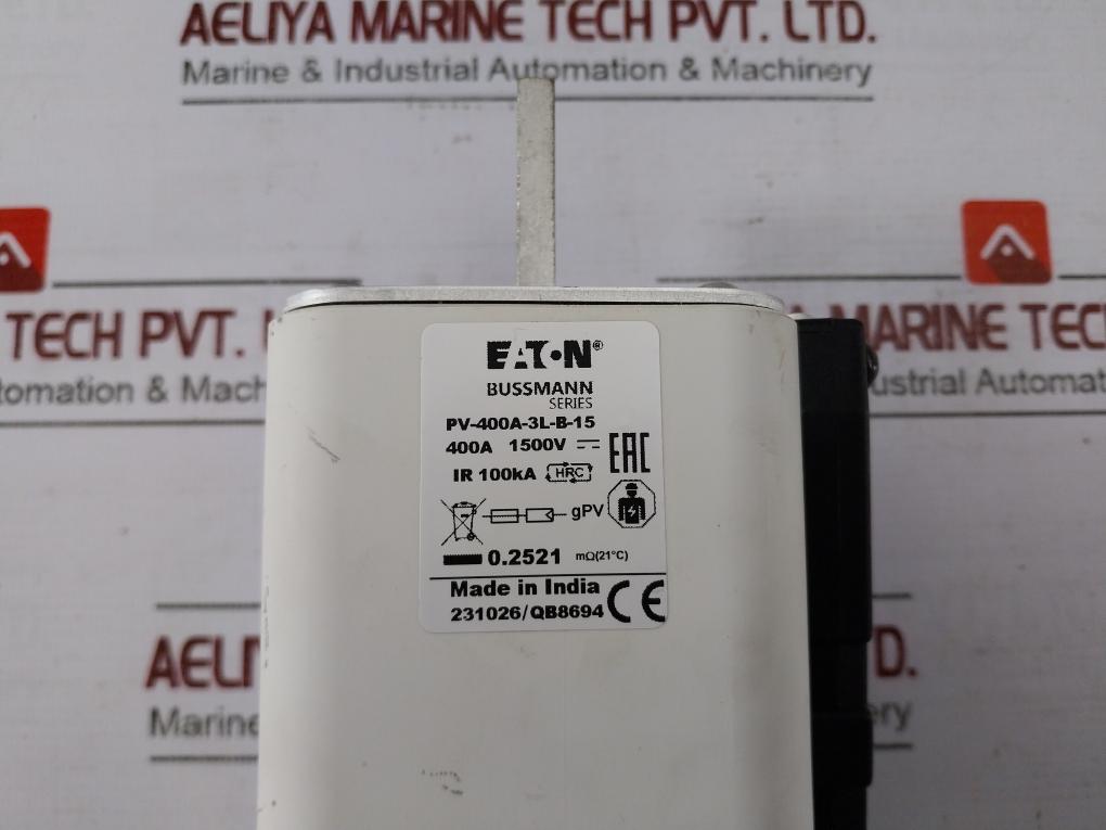 Eaton Pv-400A-3L-b-15 Bussmann Series Photovoltaic Fuse 400A 1500V 231026/Qb869