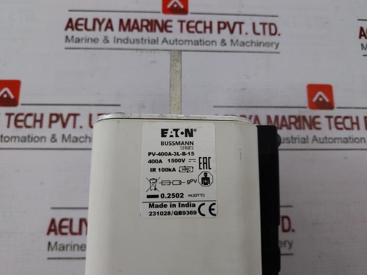 Eaton Pv-400A-3L-b-15 Bussmann Series Photovoltaic Fuse 400A 1500V Dc 100Ka