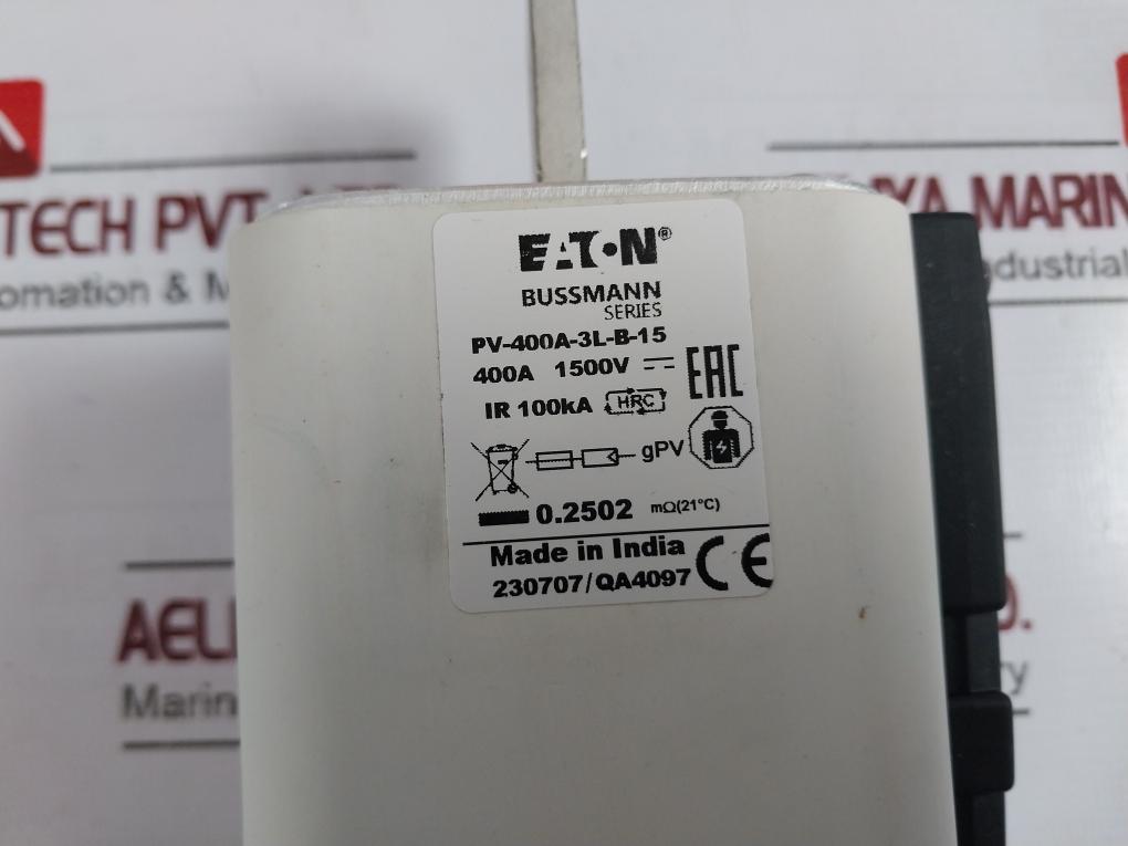 Eaton Pv-400A-3L-b-15 Bussmann Series Photovoltaic Fuse 400A 1500V E335324 100Ka