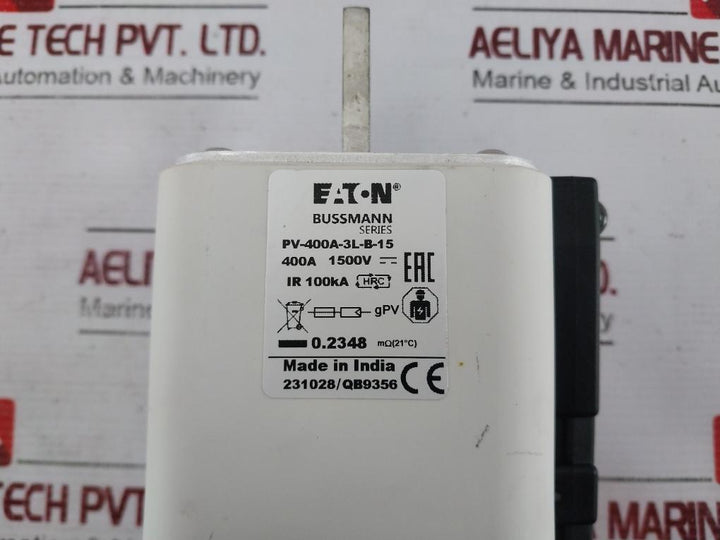 Eaton Pv-400A-3L-b-15 Bussmann Series Photovoltaic Protection Fuse 400A Ir 100Ka