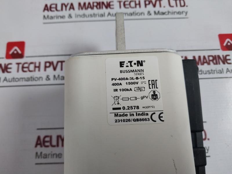 Eaton Pv-400A-3L-b-15 Photovoltaic Fuse 400A 1500V Ir 100Ka