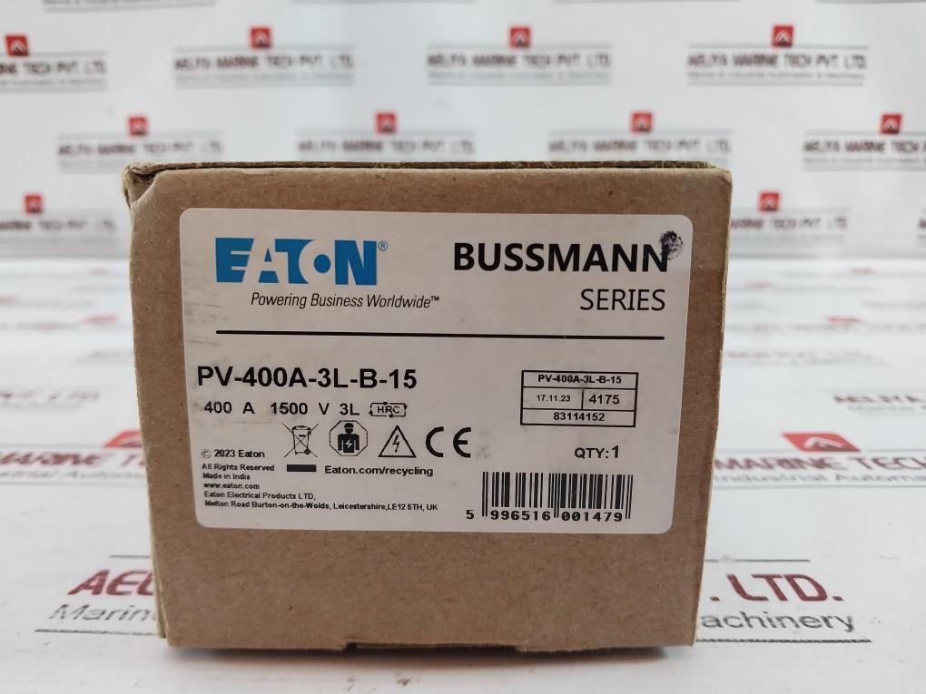 Eaton Pv-400A-3L-b-15 Photovoltaic Fuse 400A 231117/Qc0602 Bussmann Series