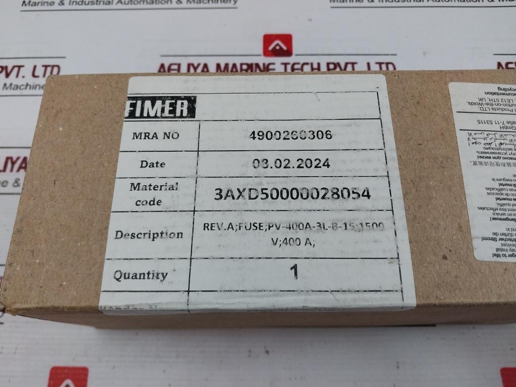 Eaton Pv-400A-3L-b-15 Photovoltaic Fuse 400A 3Axd50000028054