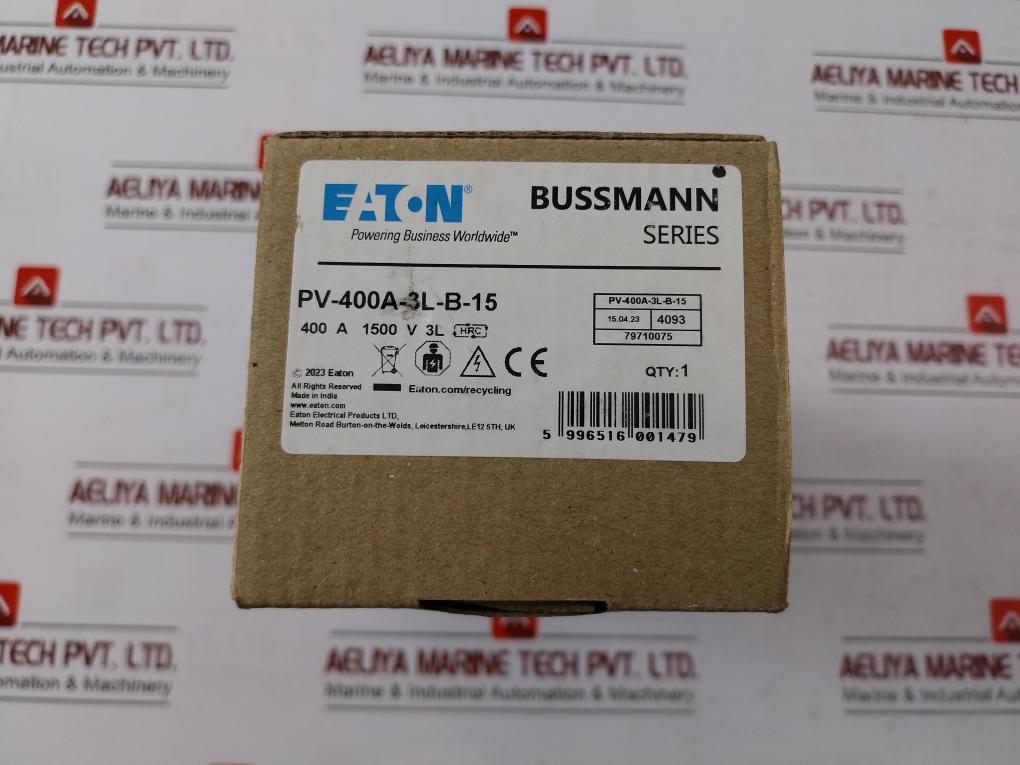 Eaton Pv-400A-3L-b-15 Photovoltaic Fuse Link Bussmann Series 230415/Om1931