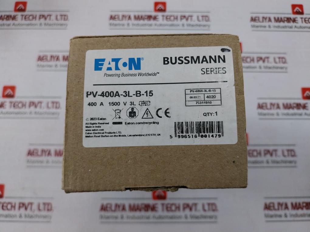 Eaton Pv-400A-3L-b-15 Photovoltaic Fuse Link Ir 100Ka 400A