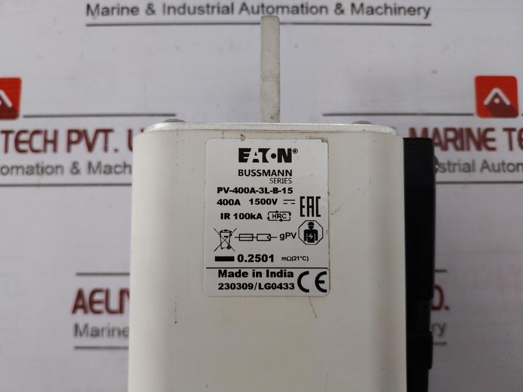 Eaton Pv-400A-3L-b-15 Photovoltaic Fuse Link Ir 100Ka 400A
