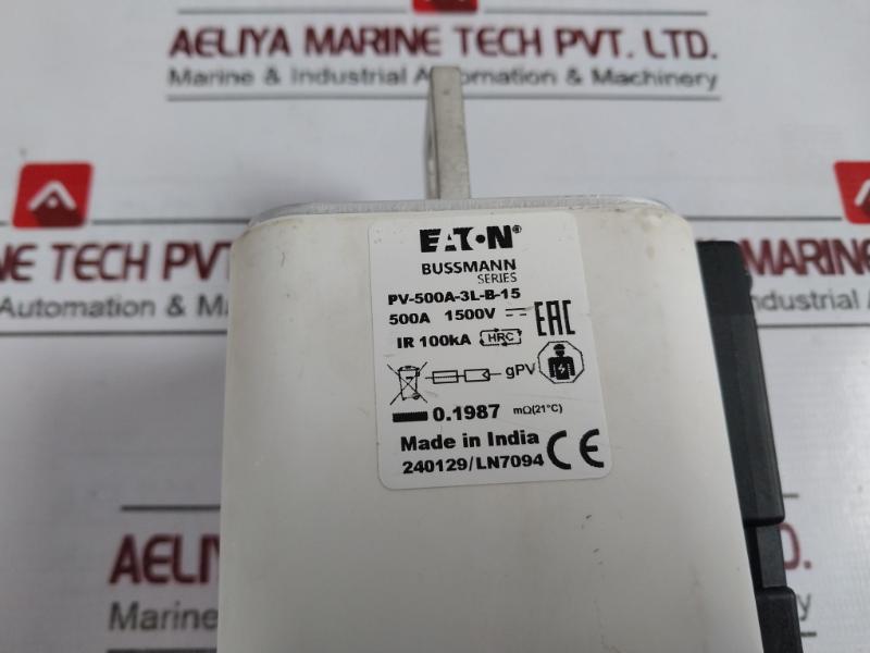 Eaton Pv-500A-3L-b-15 Bussmann Series Photovoltaic Fuse 1500V E335324 500A