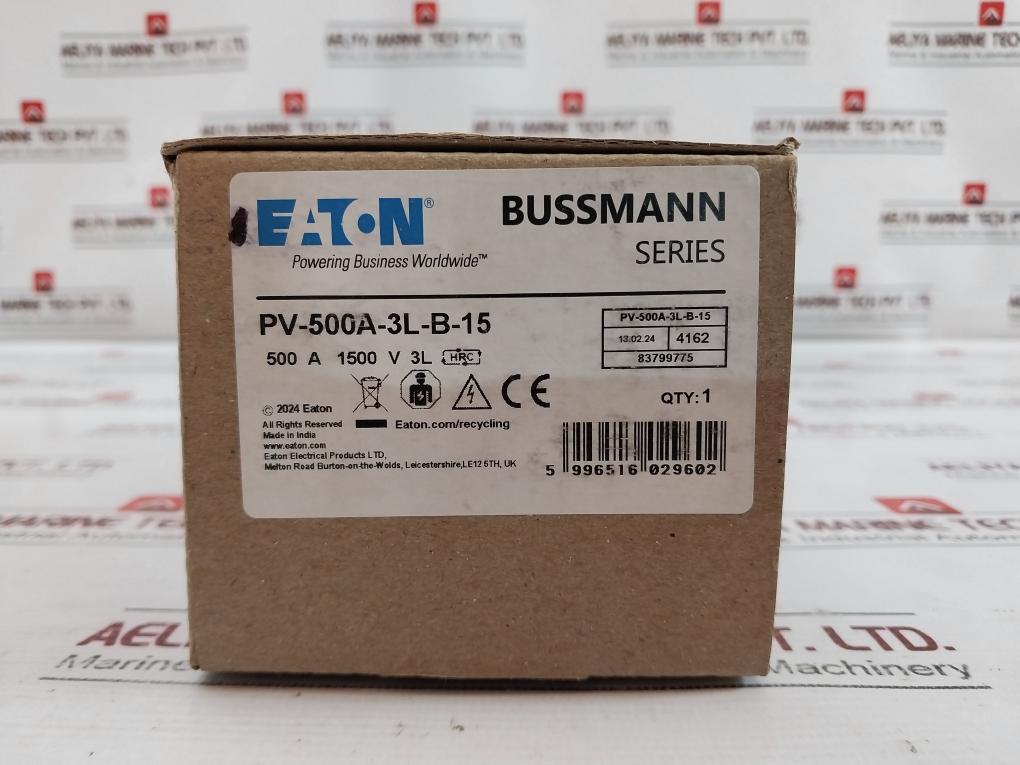 Eaton Pv-500A-3L-b-15 Bussmann Series Photovoltaic Fuse 500A