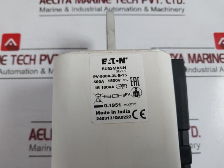 Eaton Bussmann Series Pv-500A-3L-b-15 Photovoltaic Fuse 500A 83799770 1500V