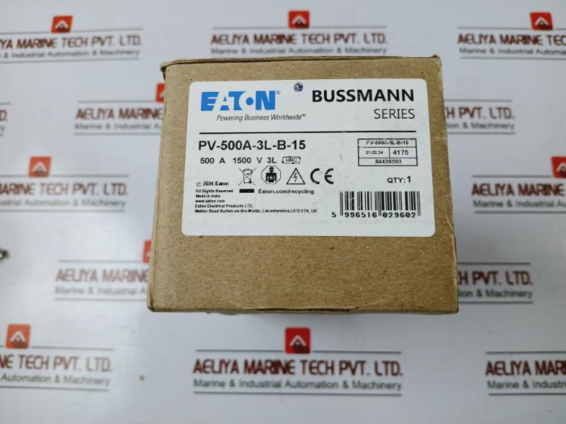 Eaton Bussmann Pv-500A-3L-b-15 Series Photovoltaic Fuse