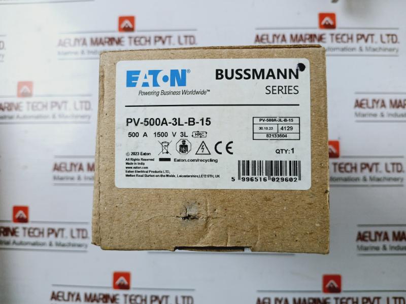Eaton Pv-500A-3L-b-15 Photovoltaic Fuse 500A Ir 100Ka