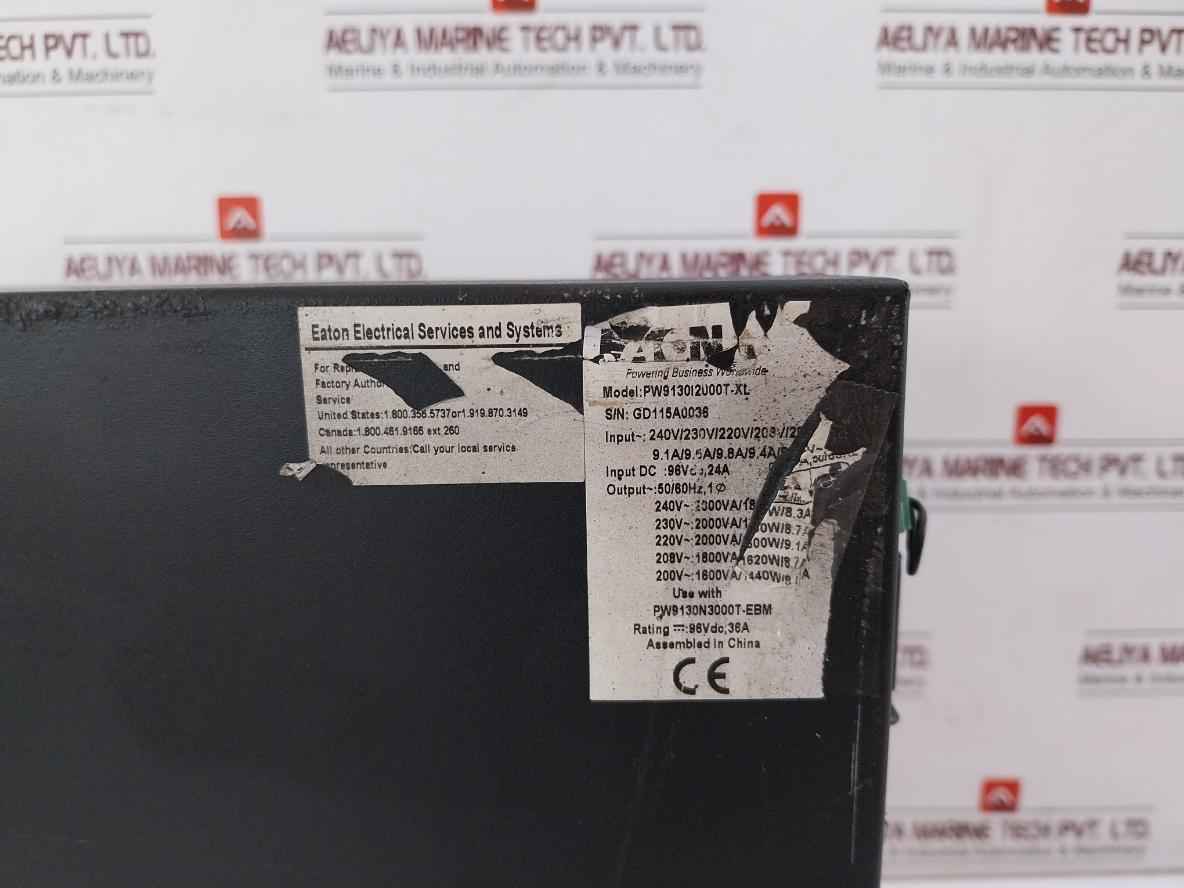 Eaton Pw9130I2000T-xl Uninterruptible Power Supply 96Vdc 36A (Without Battery)