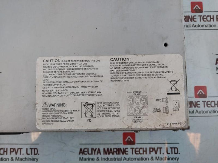 Eaton Pw9130i1500r-xl2u Uninterruptible Power Supply Module