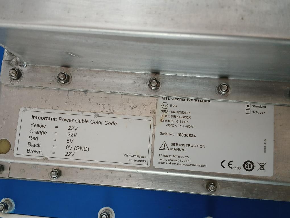 Eaton Workstation Display Module 100-230 Vac 50/60Hz Mtl Gecma 22