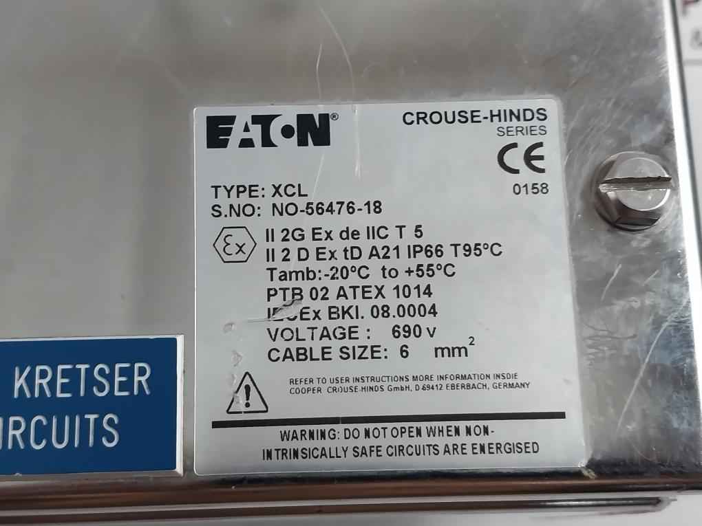 Eaton Xcl Crouse-hinds Explosionproof Lighting Contactor Ip66/690V