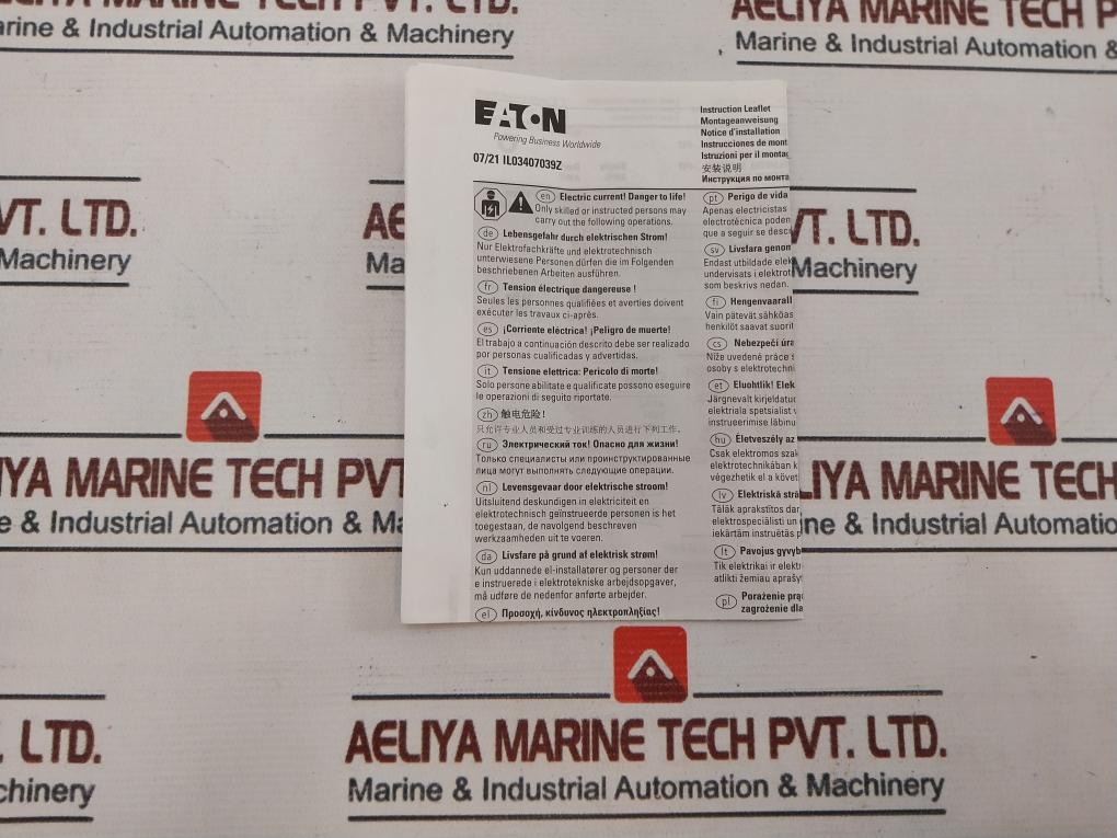 Eaton Xtce115G Contactor 190-240V 50-60 Hz