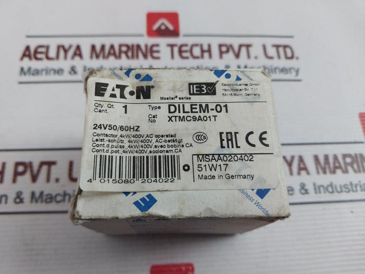 Eaton Xtmc9A01 3 Pole Contactor 24V 50/60Hz