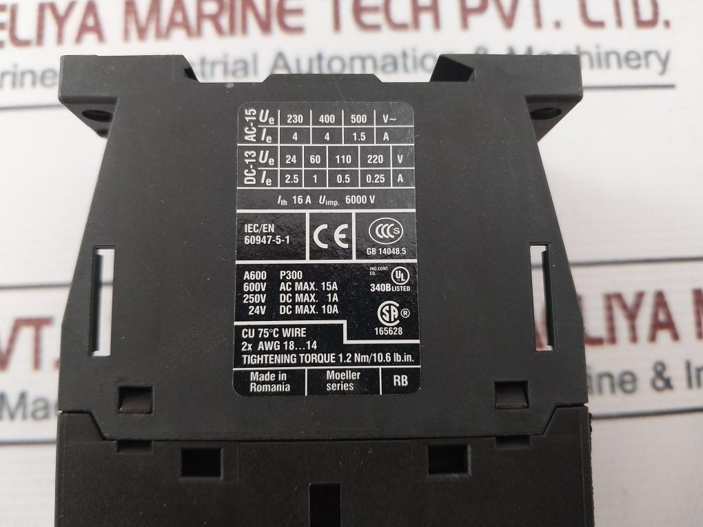 Eaton Xtre10B22 Contactor Relay Dil A-22, 230V 50/60Hz 16A