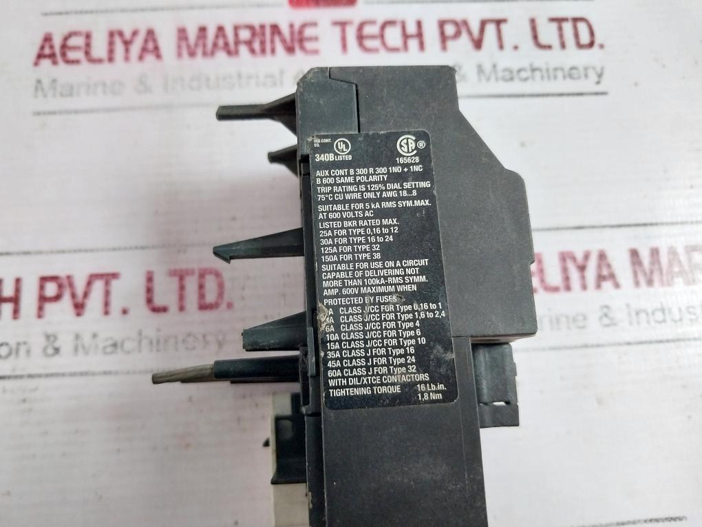Eaton Zb32-10 Overload Relay Xtob010Cc1 6000V Iec/En 60947-4-1, B300 R300
