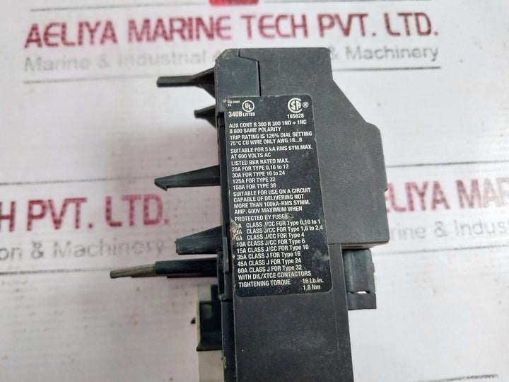 Eaton Zb32-10 Overload Relay Xtob010Cc1 6000V Iec/En 60947-4-1, B300 R300