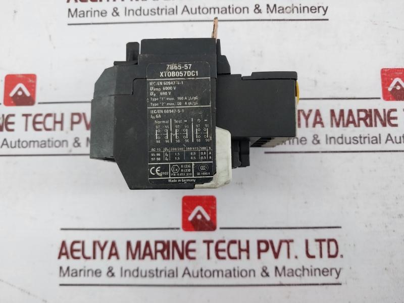 Eaton Zb65-57 Thermal Overload Relay Xt0B057Dc1 6A 690V 160 A Gl/Gg