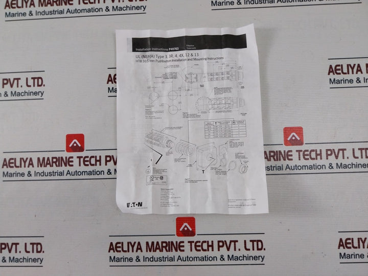 Eaton 1273C46H01 Push Button Light Grounding Kit