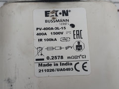 Eaton Bussmann Series Pv-400A-3L-15 Photovoltaic Fuse 1500V E335324