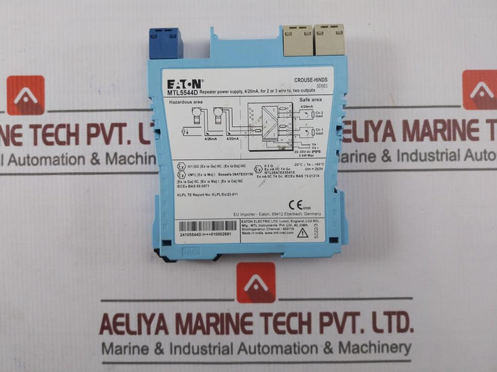 Eaton Mtl5544D Repeater Power Supply 4-20Ma 20-35V