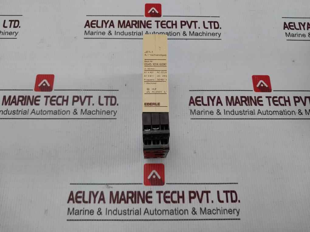 Eberle Sba-1 On Delay Time Relay 3-60 Min 220v Ac / 24v Uc 8a