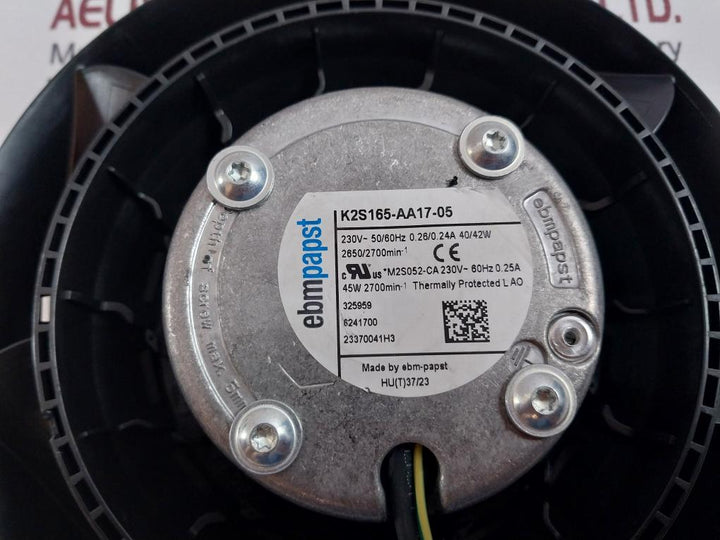 Ebm-papst K2S165-aa17-05 Centrifugal Fans 230V-50/60Hz 40/42W