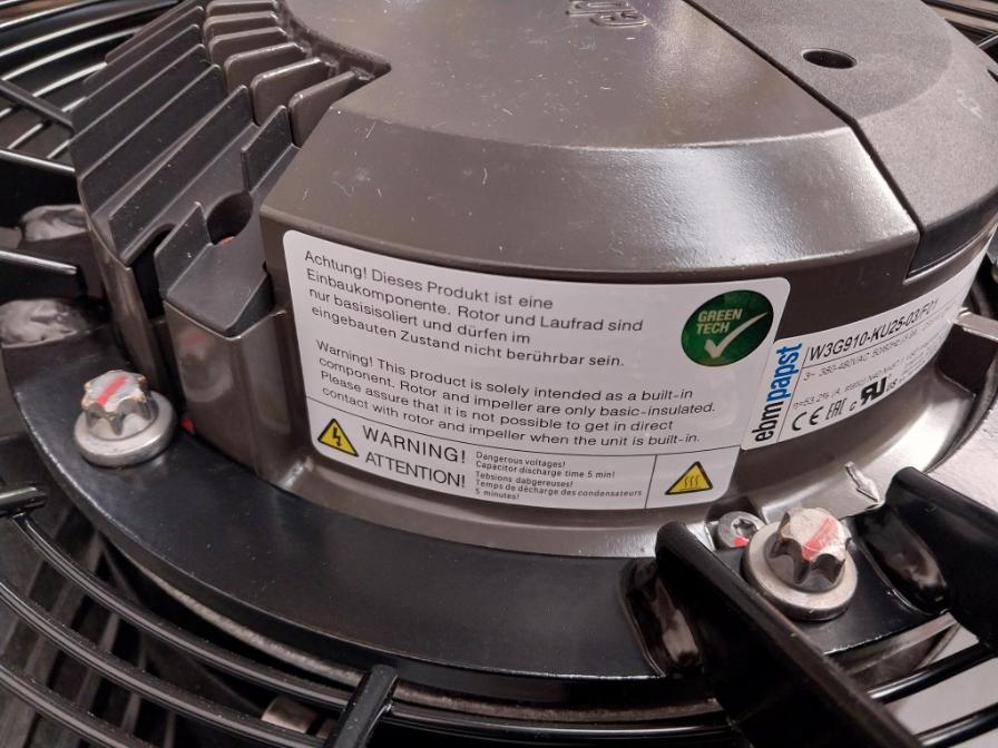 Ebm-papst W3G910-ku25-03/F01 50/60Hz 380-480Vac Flow Fan W/ Air Coil