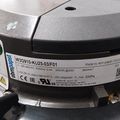 Ebm-papst Axial Fan With Fan Coil 380-480Vac 50/60Hz Part No. W3G910-ku25-03/F01