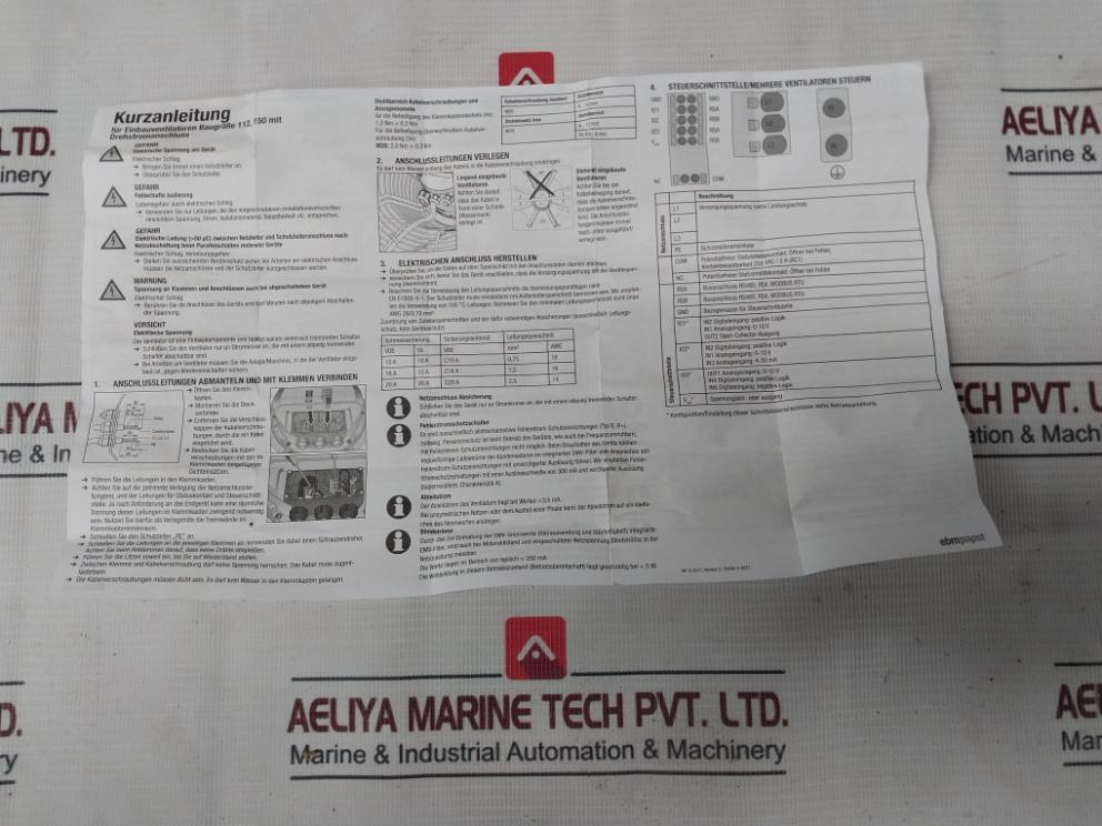 Axial Cooling Fan 50/60Hz 3.9A 2550W Brand Ebm-papst W3G910-ku25-03/F01