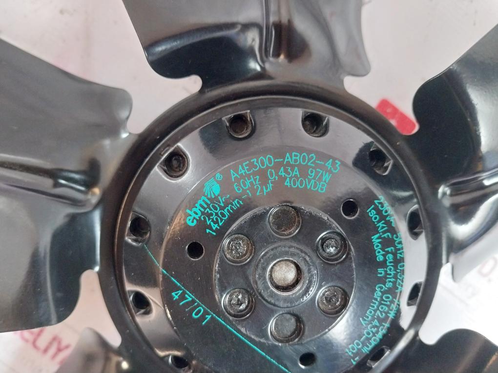 Ebm A4E300-ab02-43 Ac Axial Fan 230V-50Hz 0,32A 72W