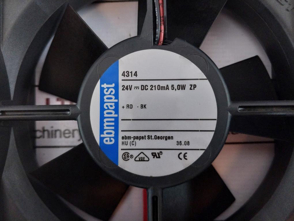 Ebmpapst 4314 Fan - 24v Dc, 210ma, 5.0w Wire Cabinet Cooling Fan