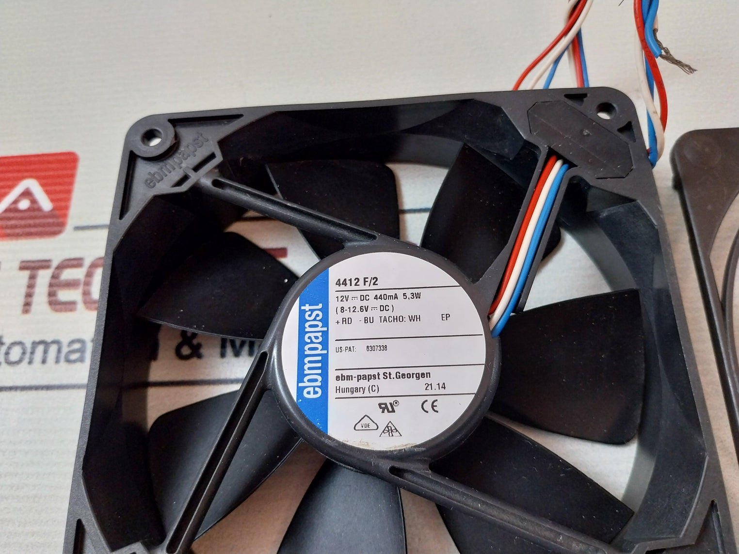 Ebmpapst 4412 F/2 Axial Fan 12V Dc 440Ma 8-12.6V