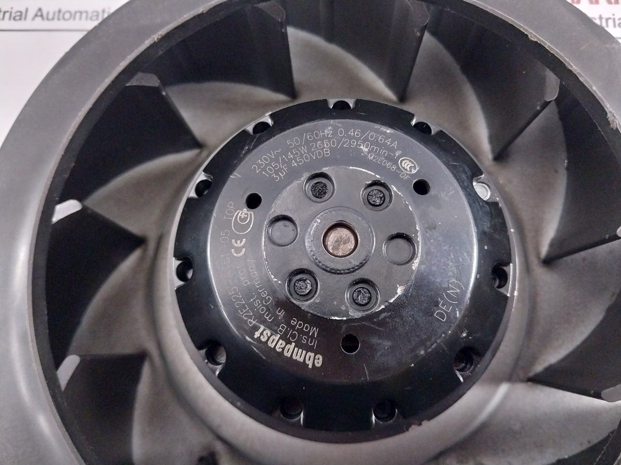 Ebmpapst R2E225-at51-05 Motorized Impeller 230V 50/60Hz 0.46/0.64A
