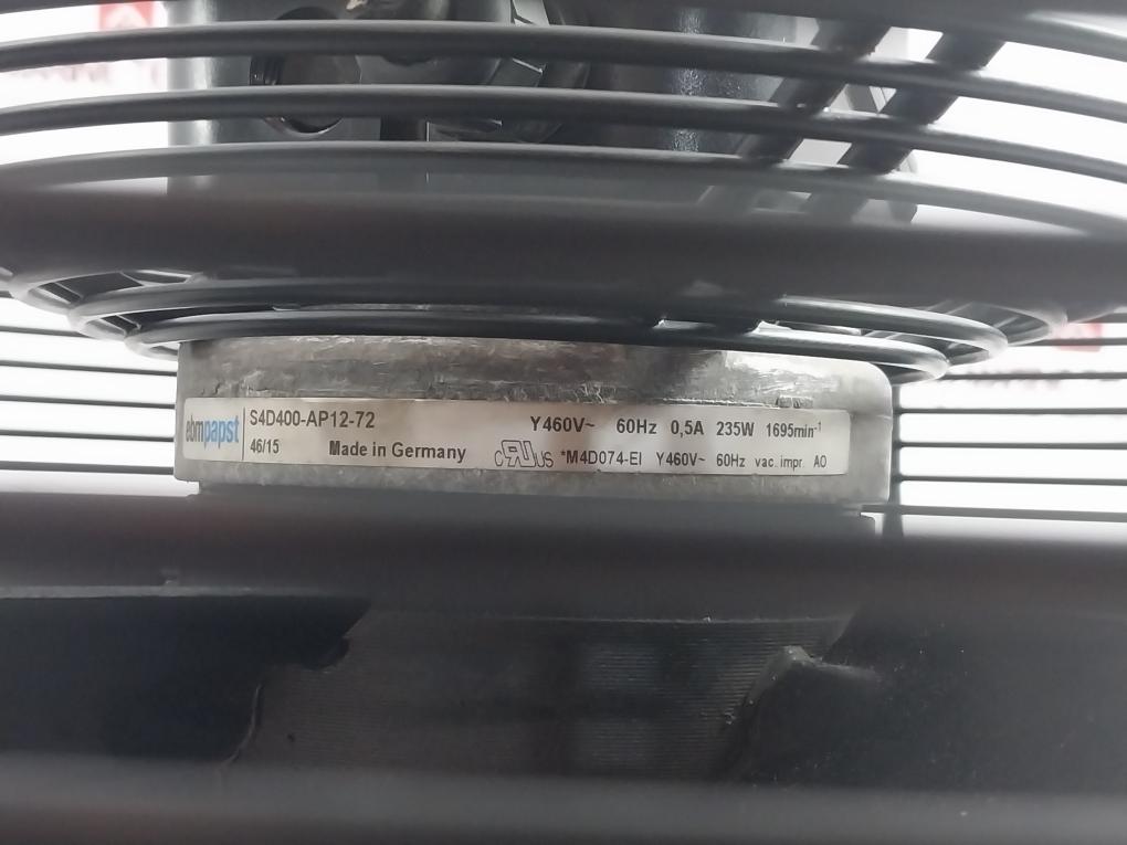 Ebmpapst S4D400-ap12-72 Ac Axial Fan 460V 60Hz 0.5A 235W 1695Min-1