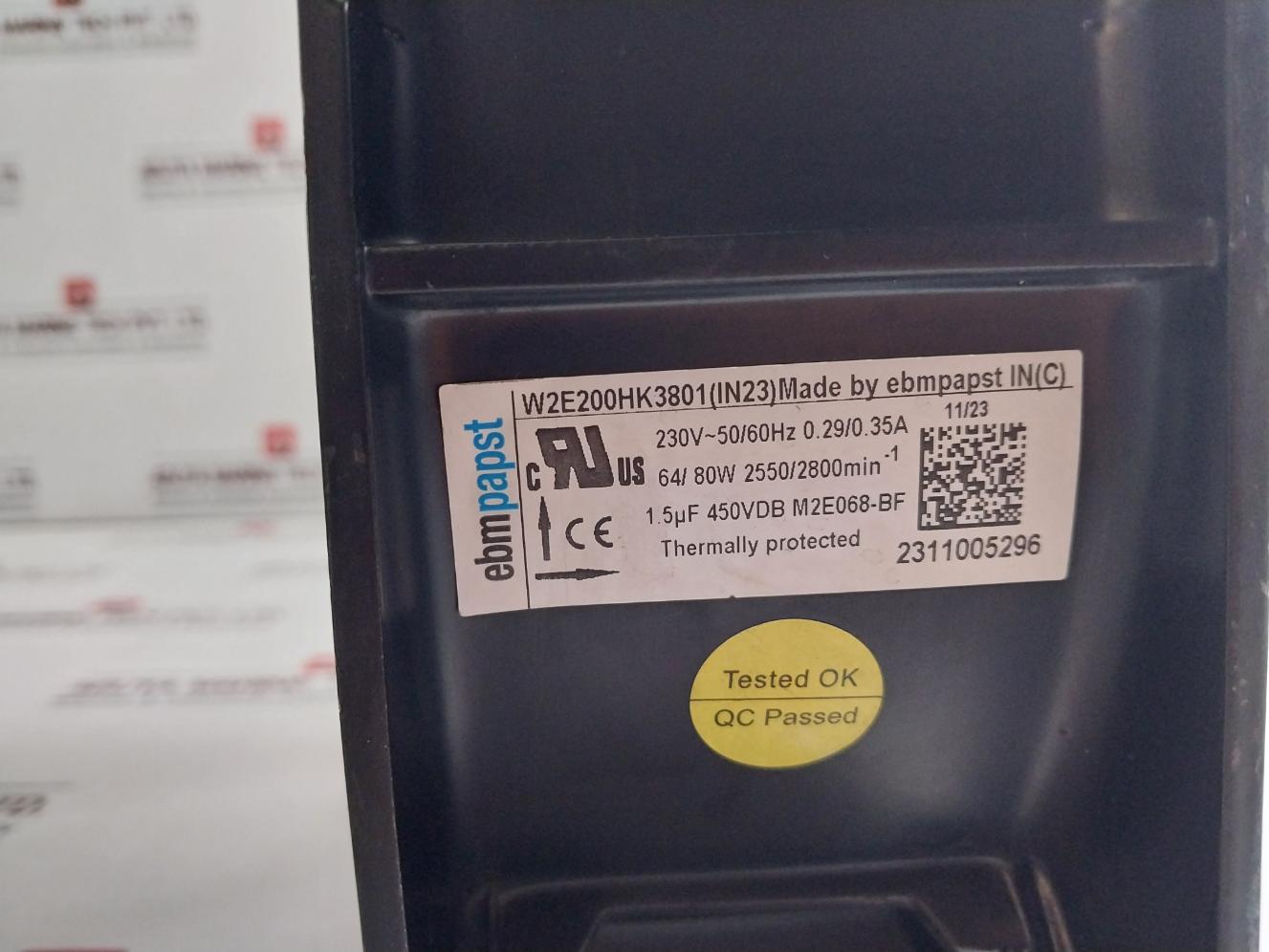 Ebmpapst W2E200Hk3801(In23) Cooling Fan 230V 50/60Hz